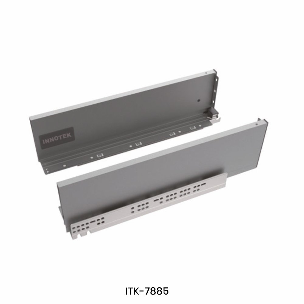 Slim Drawer Box Slide Cold Roll Steel Grey 167 MM